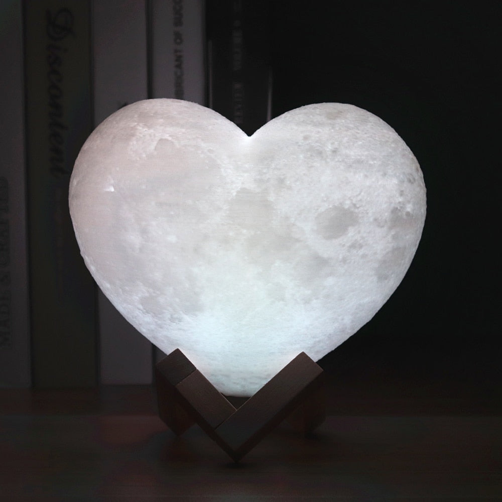 lampe coeur bi-matière