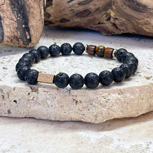 Bracelet Magma couple en oeil de tigre