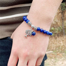 Charger l&#39;image dans la galerie, Bracelet arbre de vie en lapiz lazuli - Les énergies positives 