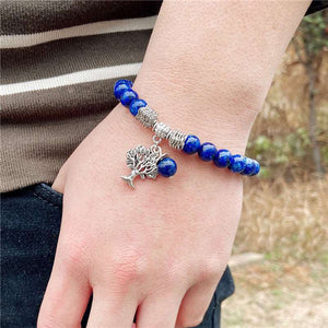 Bracelet arbre de vie en lapiz lazuli - Les énergies positives 