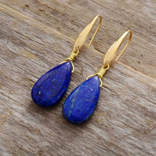 Boucle d'oreille en lapis lazuli - Les énergies positives 
