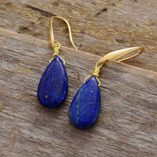Charger l&#39;image dans la galerie, Boucle d&#39;oreille en lapis lazuli - Les énergies positives 