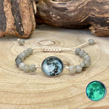 Charger l&#39;image dans la galerie, Bracelet pleine lune en labradorite