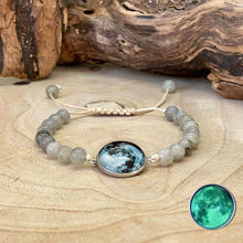 Charger l&#39;image dans la galerie, Bracelet pleine lune en labradorite