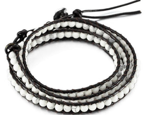 Bracelet wrap endurance en Howlite - Les énergies positives 