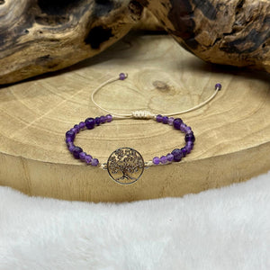 Bracelet zen arbre de vie en amethyste