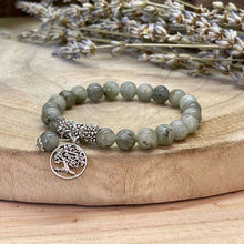 Charger l&#39;image dans la galerie, Bracelet arbre de vie en labradorite.