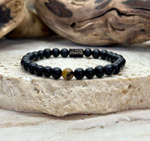 Charger l&#39;image dans la galerie, Bracelet en obsidienne  6mm