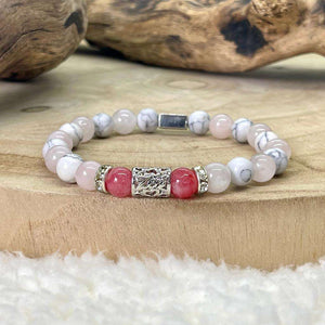 Bracelet passion en quartz rose