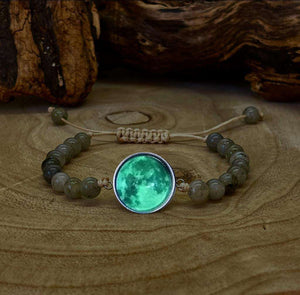 Bracelet pleine lune en labradorite