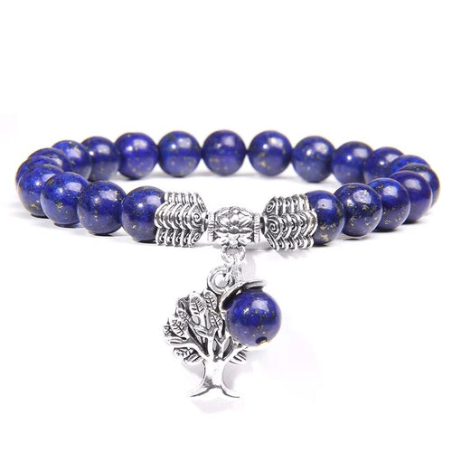 Bracelet arbre de vie en lapiz lazuli - Les énergies positives 