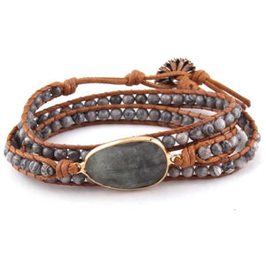 Bracelet force et paix en labradorite.