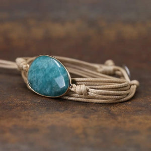 Bracelet force et équilibre en amazonite.