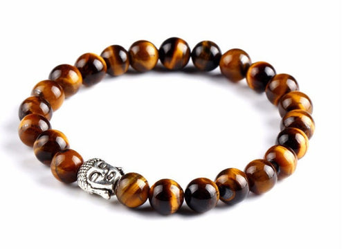 Bracelet buddha en oeil de tigre - Les énergies positives 