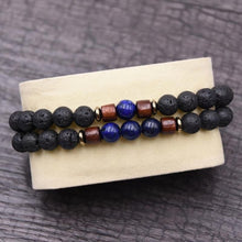 Charger l&#39;image dans la galerie, Bracelet magma couple en lapis lazuli