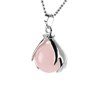 Collier de vitalité en quartz rose